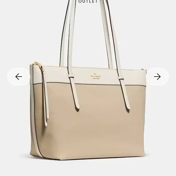 Kate Spade Tan & Cream Tote – New With Tags - Picture 4 of 6